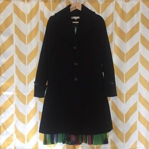 Kenneth Cole Black Wool Coat